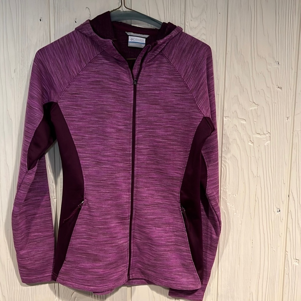 Columbia Track Hoodie Purple Color Block XS